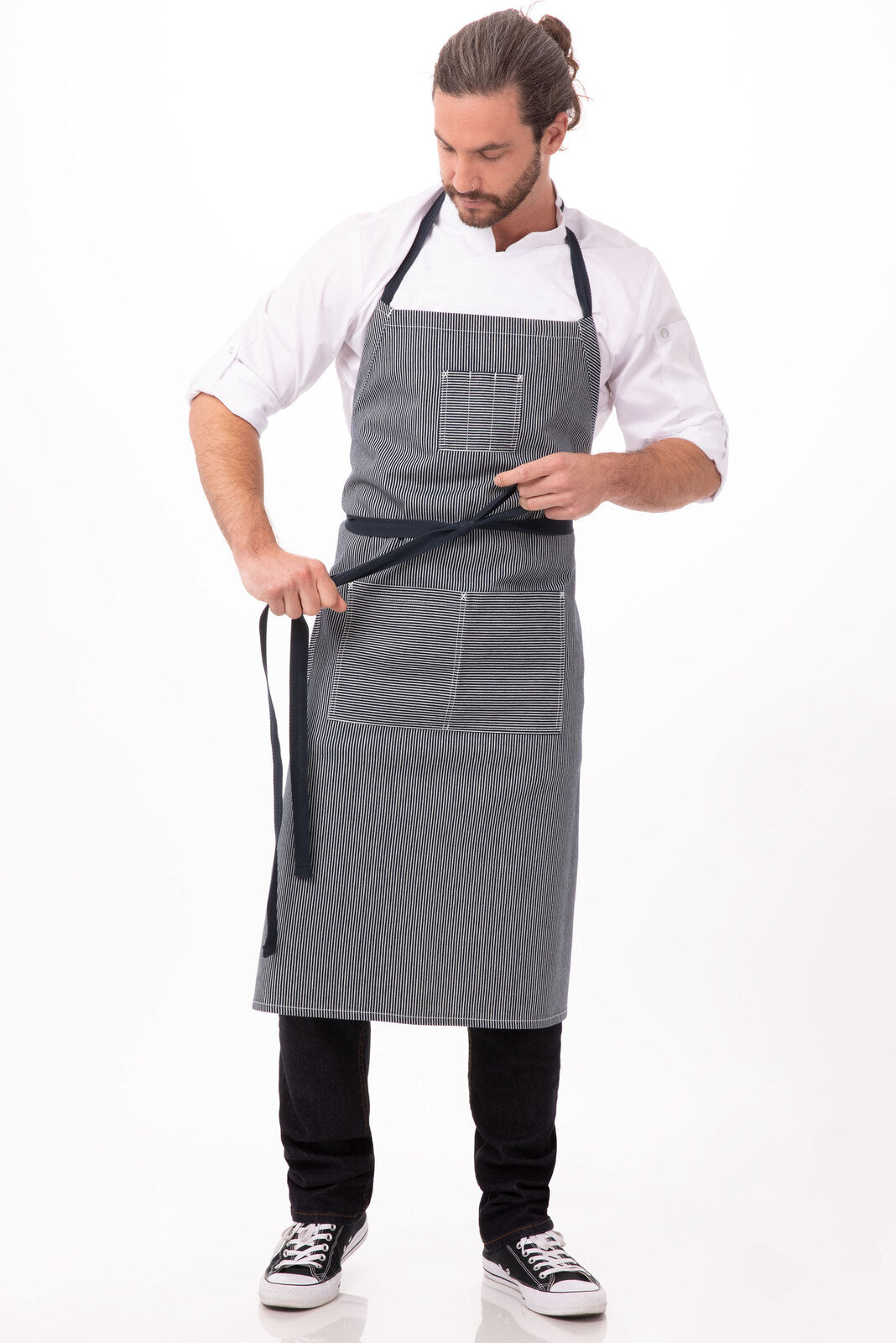Chef Works Portland Chefs Bib Apron - Indigo Blue