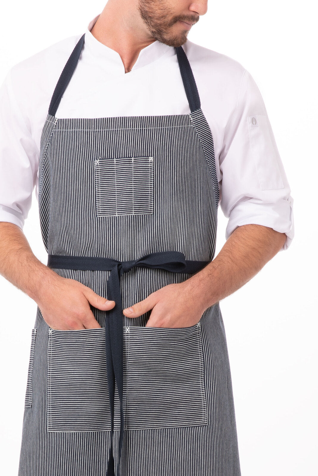Chef Works Portland Chefs Bib Apron - Indigo Blue