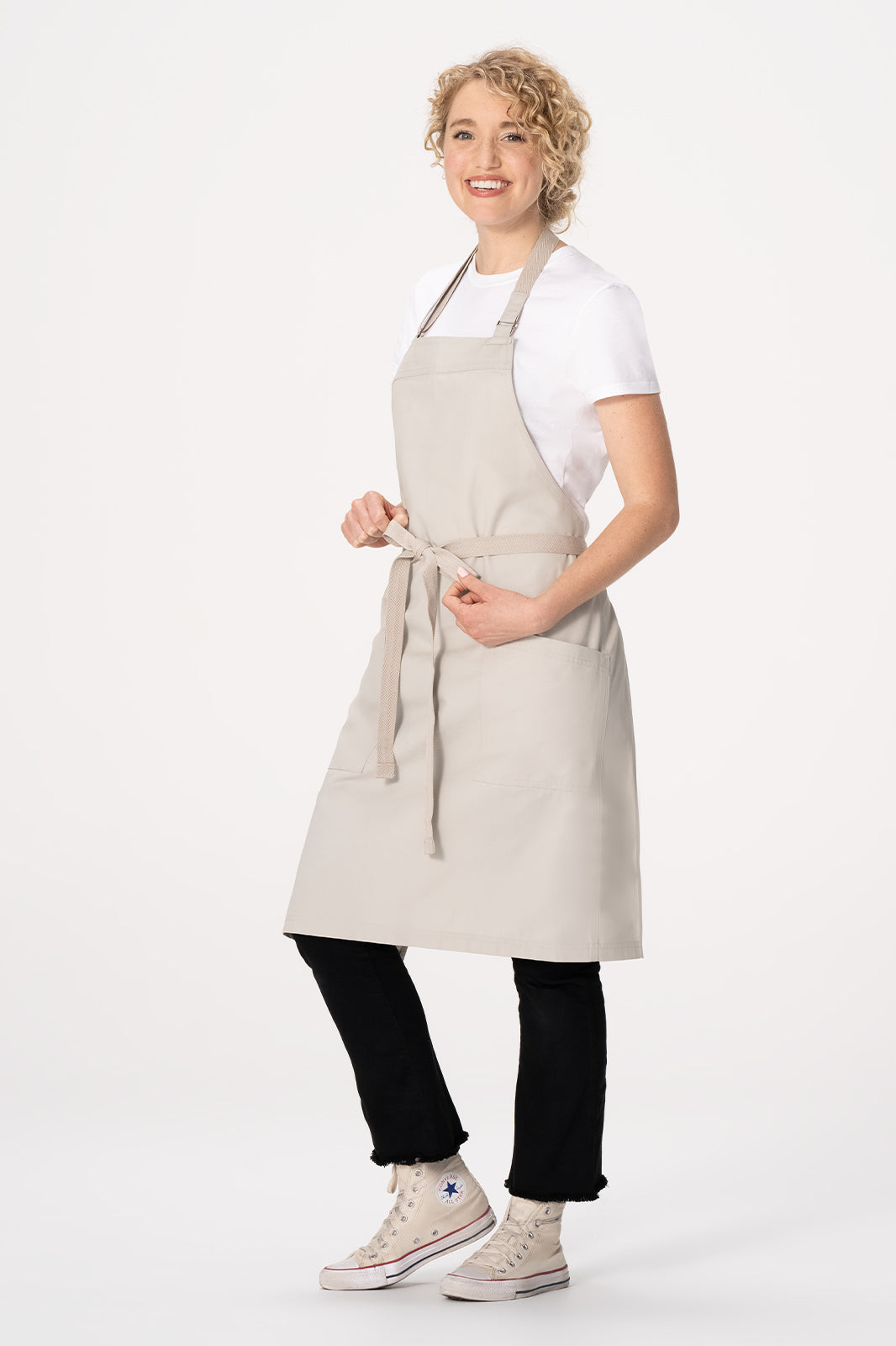 Chef Works Lockharte Bib Apron - Ecru