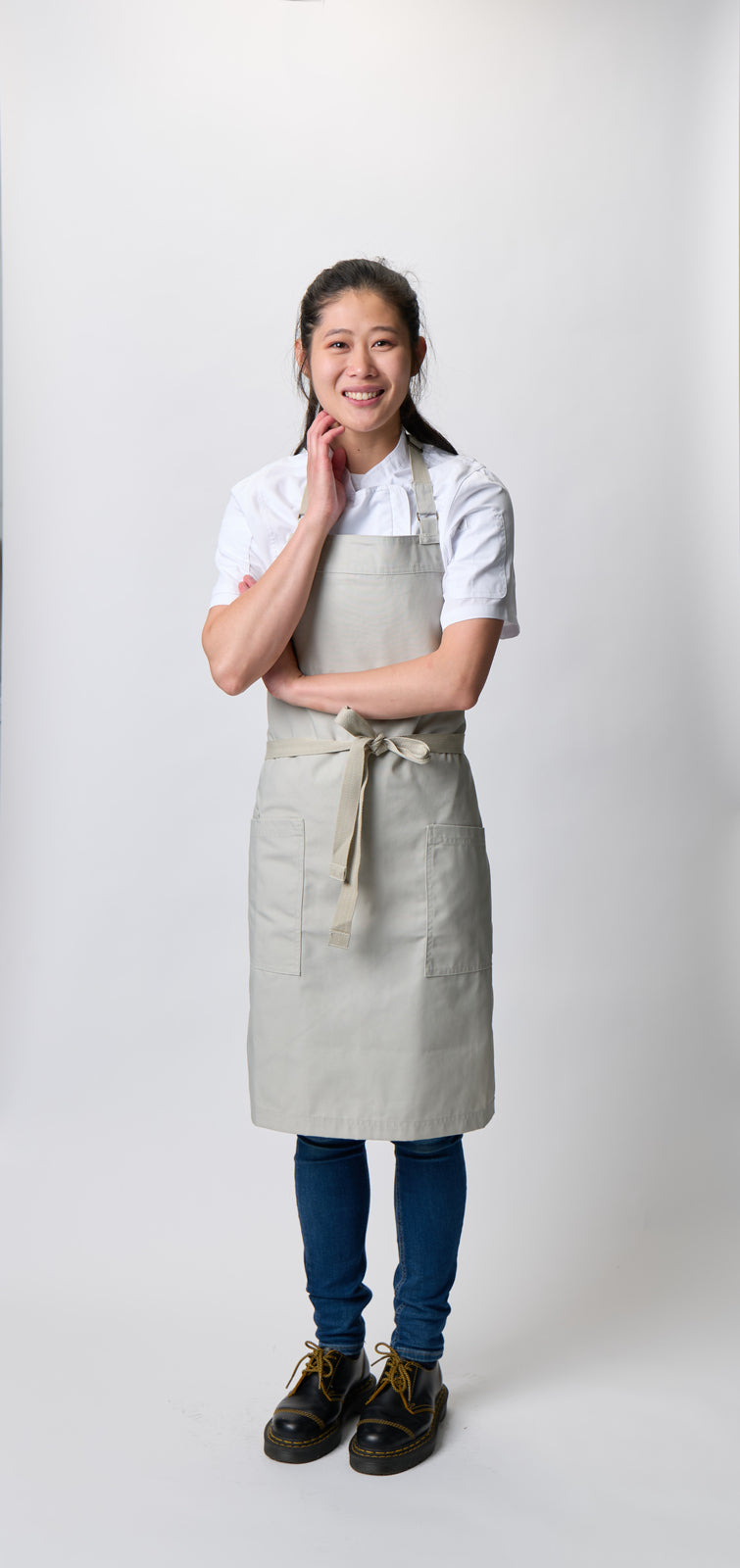 Chef Works Lockharte Bib Apron - Ecru