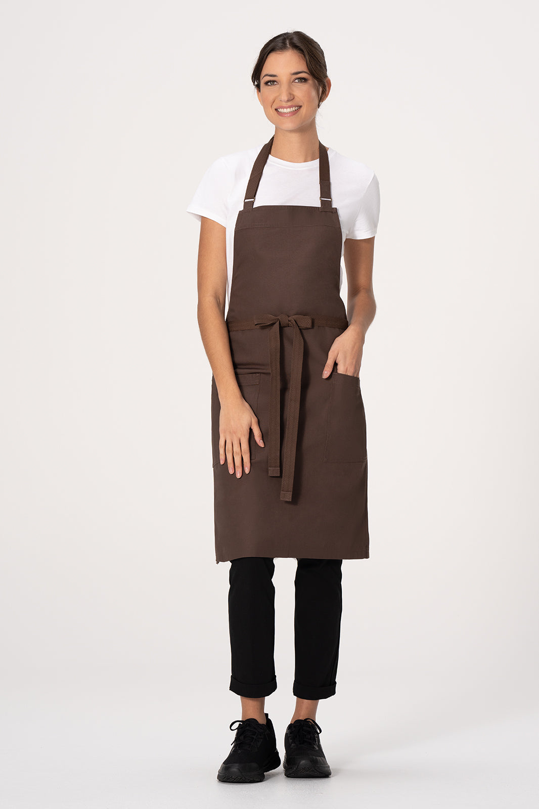 Chef Works Lockharte Bib Apron - Espresso