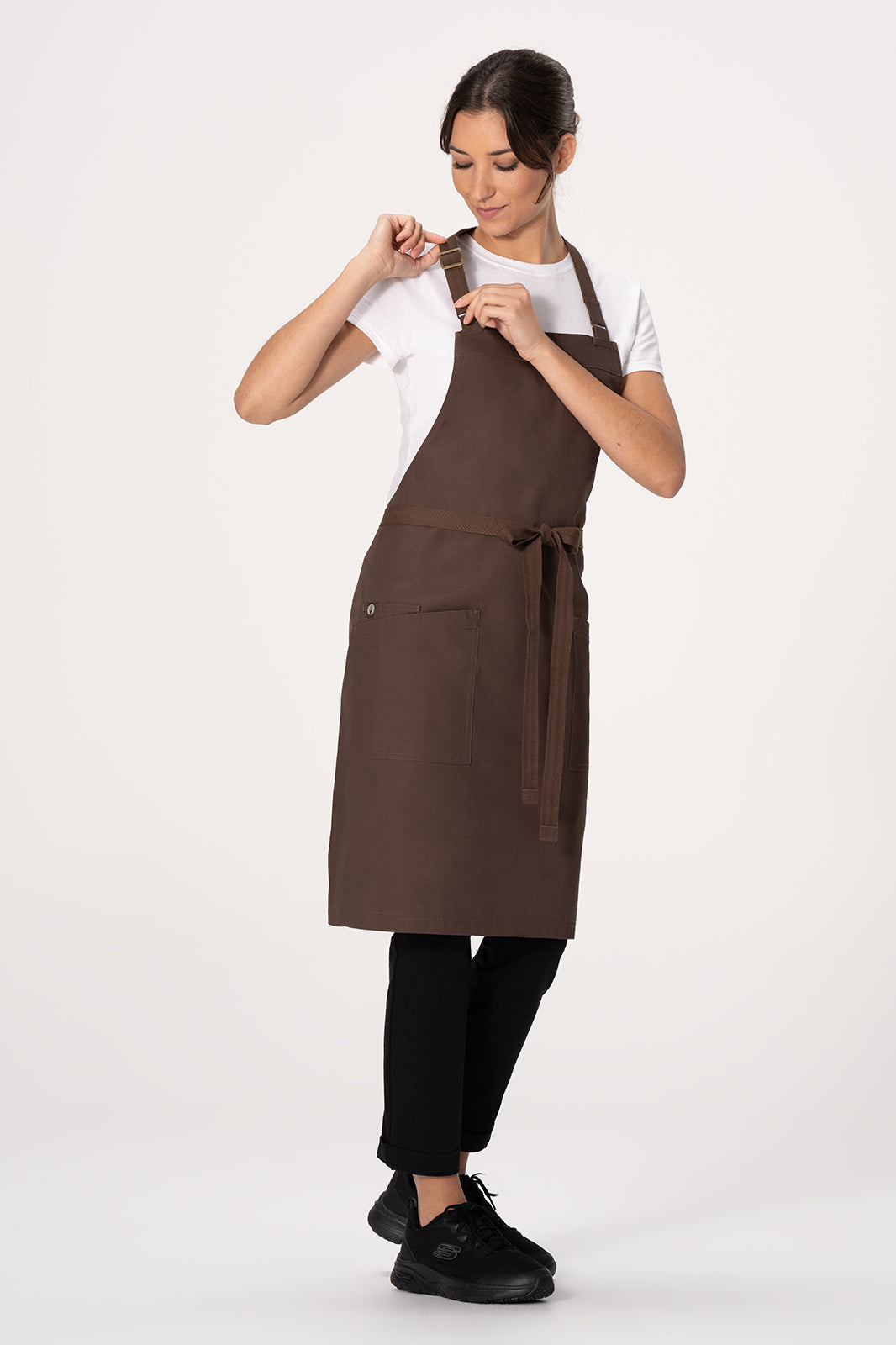 Chef Works Lockharte Bib Apron - Espresso
