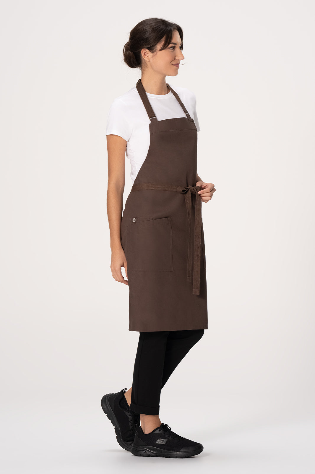 Chef Works Lockharte Bib Apron - Espresso