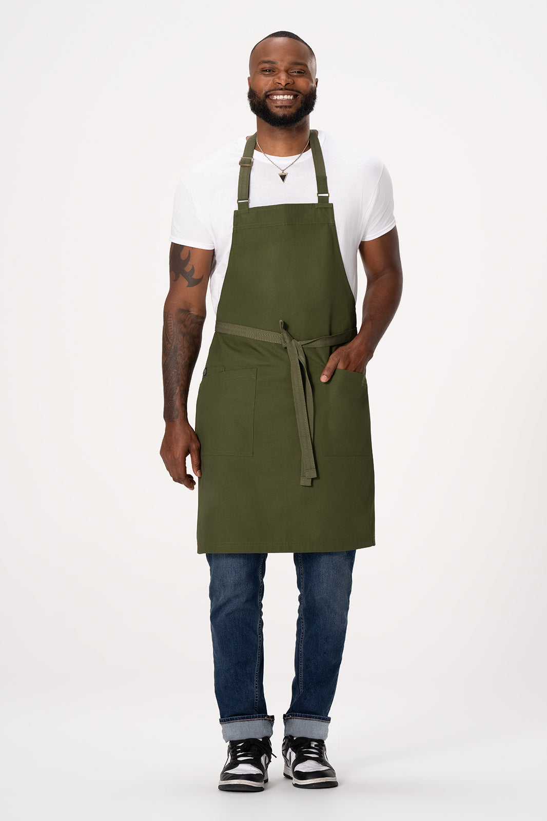 Chef Works Lockharte Bib Apron - Military Green