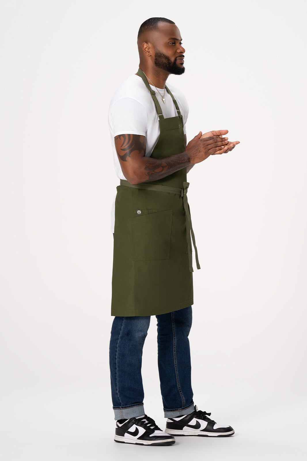 Chef Works Lockharte Bib Apron - Military Green