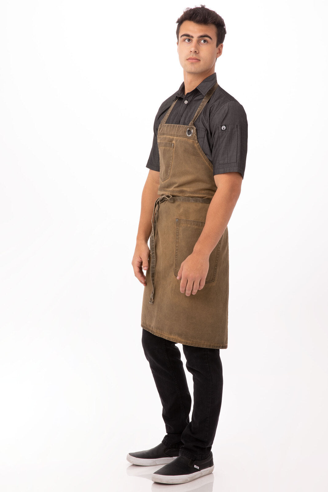 Chef Works Dorset Bib Apron - Golden Brown