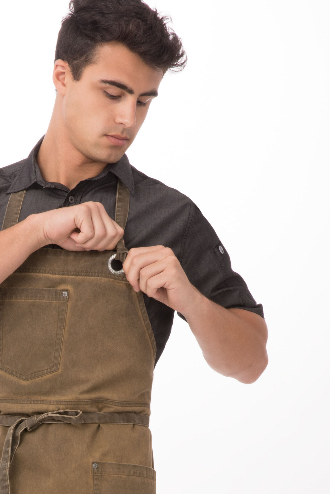 Chef Works Dorset Bib Apron - Golden Brown