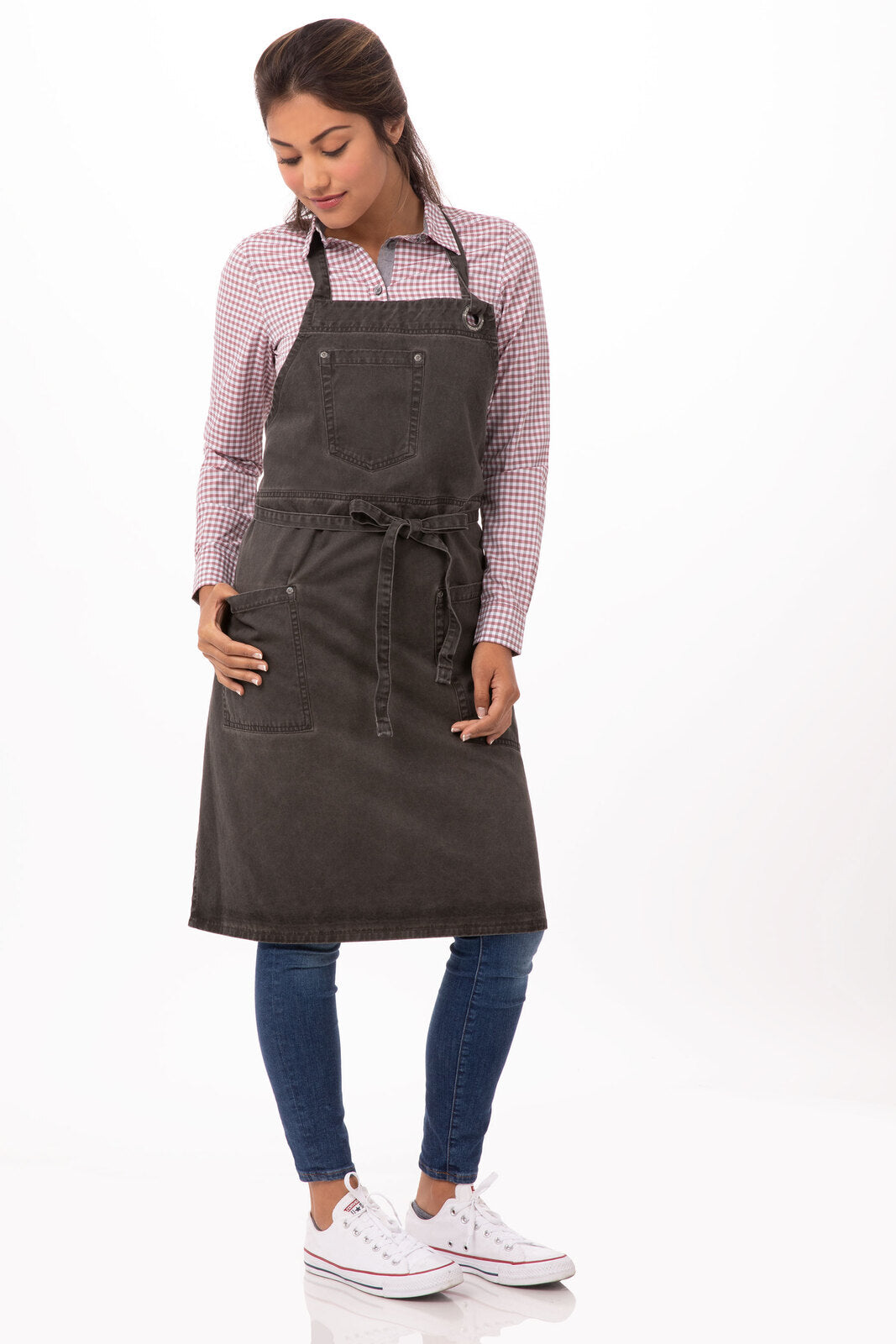 Chef Works Dorset Bib Apron - Pewter