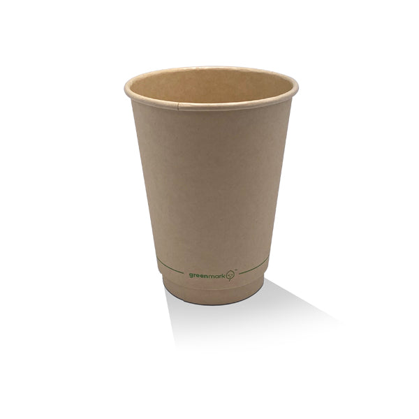 ecoware 12oz Aqueous Coated Bamboo Double Wall Hot Cup (Carton of 500)