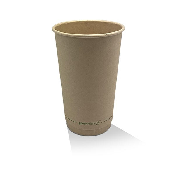 ecoware 16oz Aqueous Coated Bamboo Double Wall Hot Cup (Carton of 500)