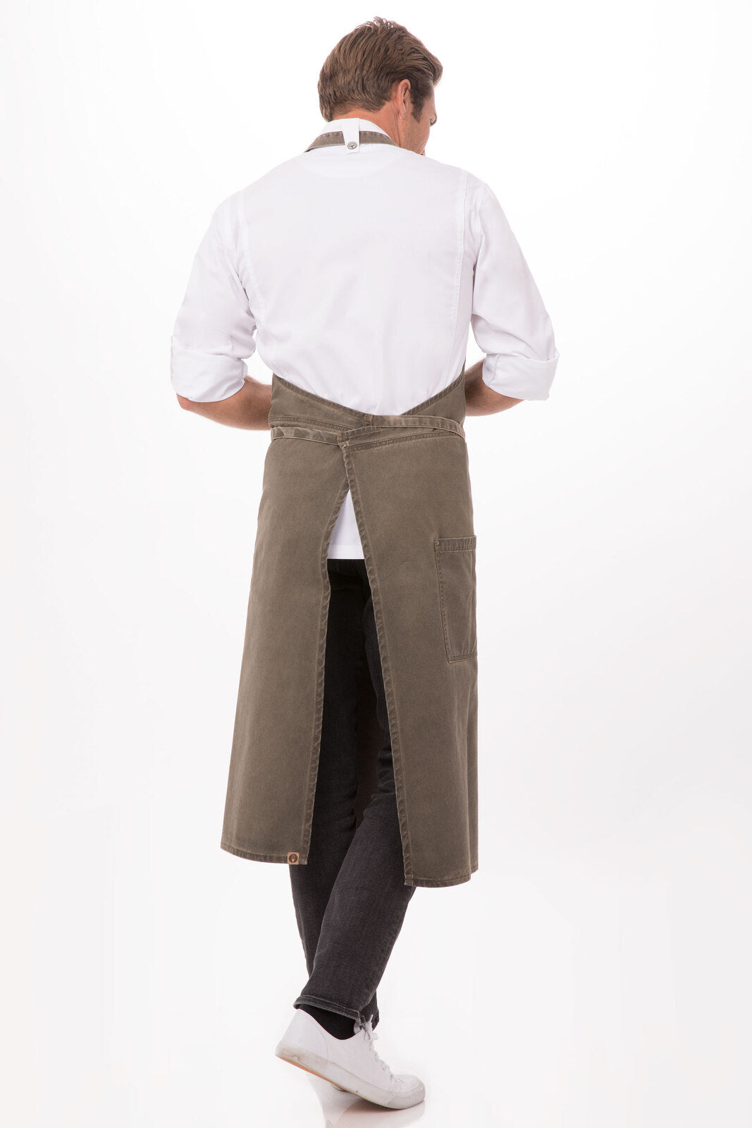 Chef Works Dorset Chefs Bib Apron - Earth Brown