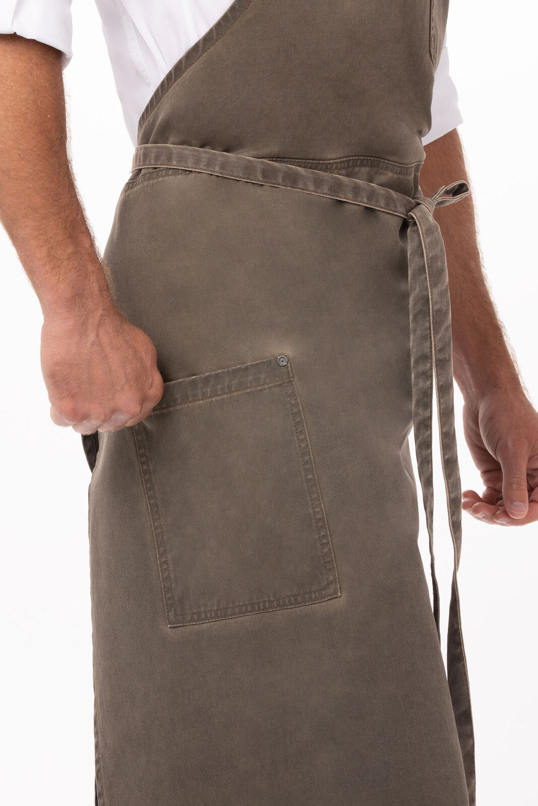 Chef Works Dorset Chefs Bib Apron - Earth Brown
