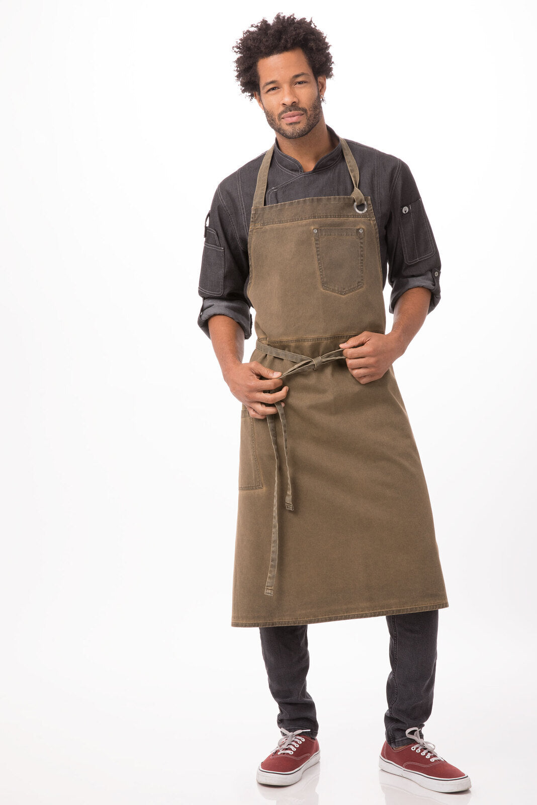 Chef Works Dorset Chefs Bib Apron - Golden Brown