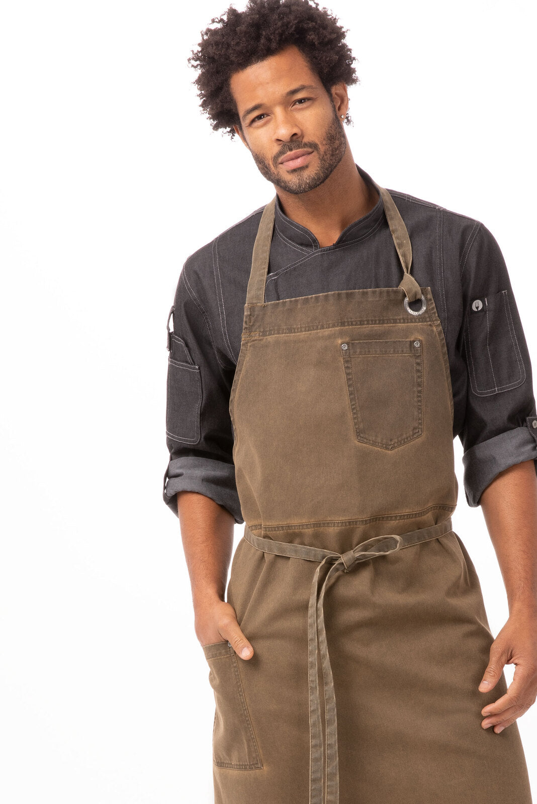 Chef Works Dorset Chefs Bib Apron - Golden Brown