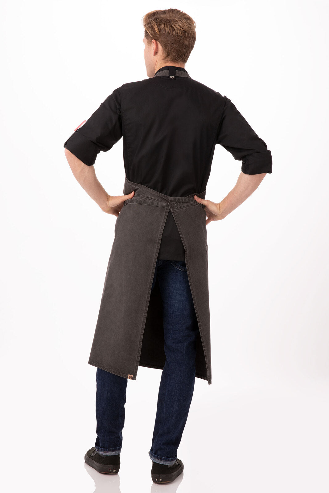 Chef Works Dorset Chefs Bib Apron - Pewter