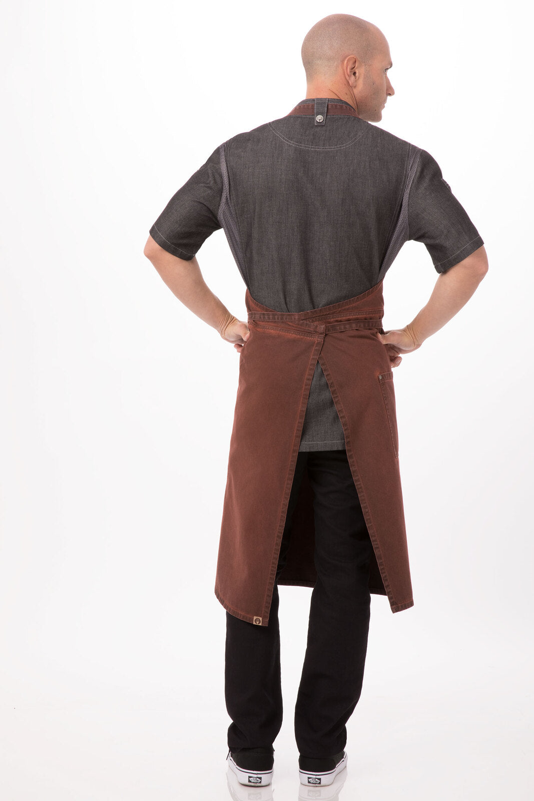 Chef Works Dorset Chefs Bib Apron - Rust