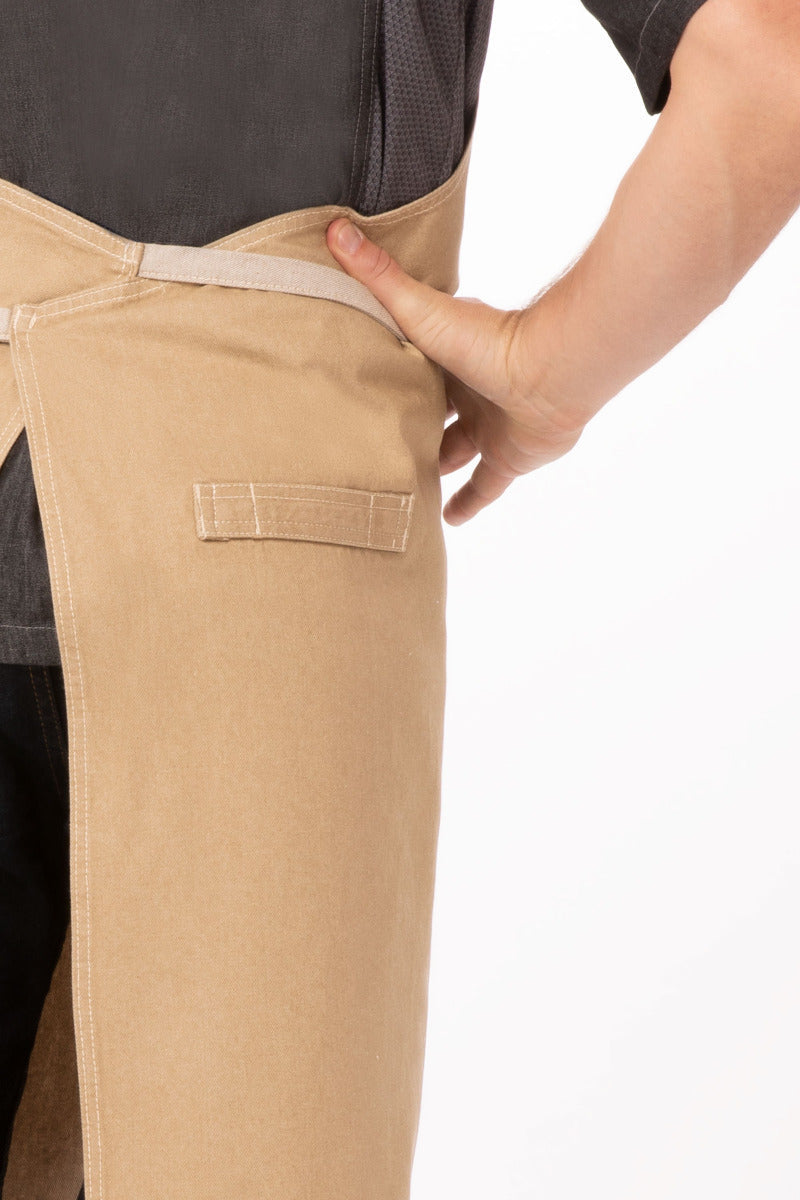 Chef Works Austin Chefs Bib Apron - Natural