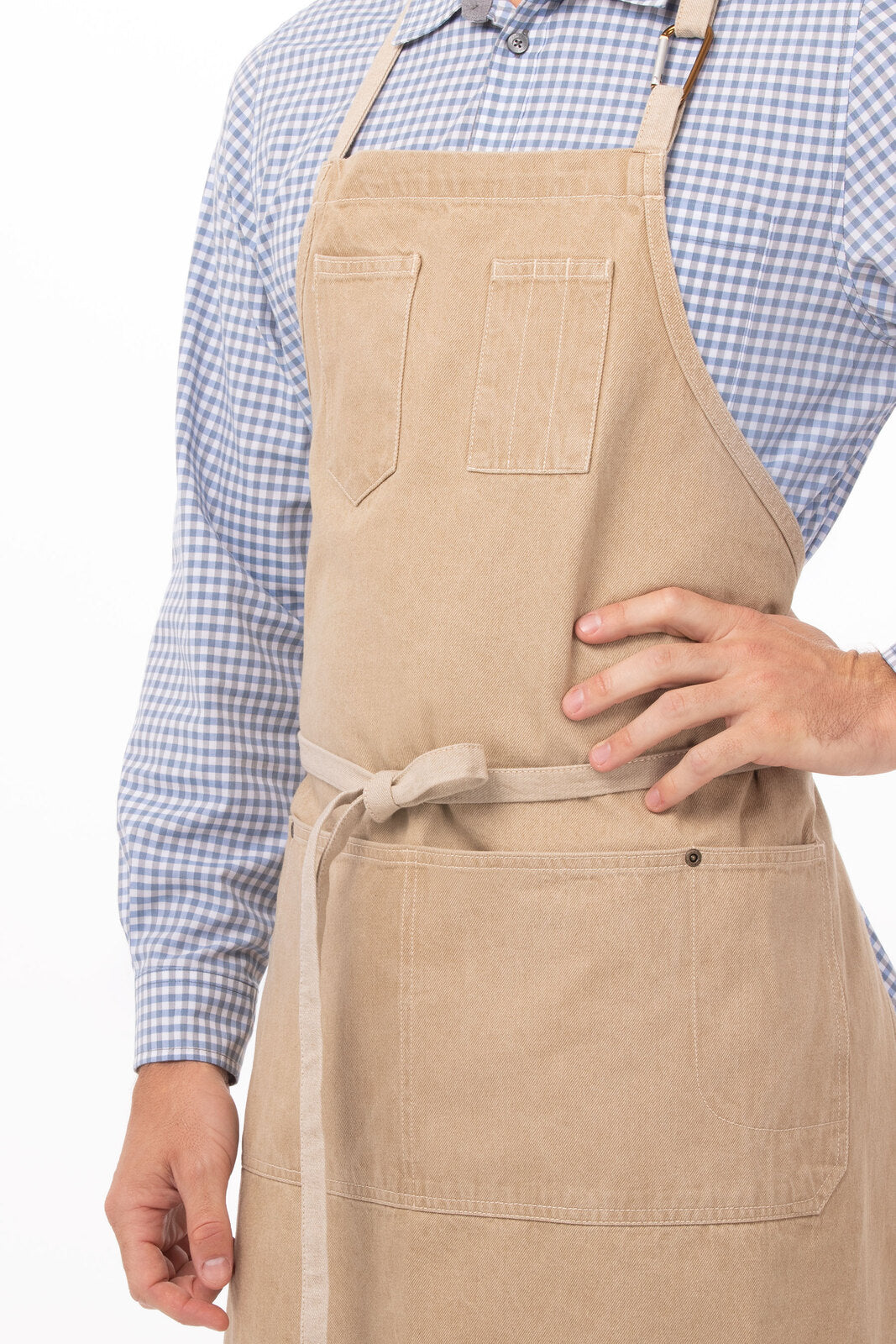 Chef Works Austin Bib Apron - Natural