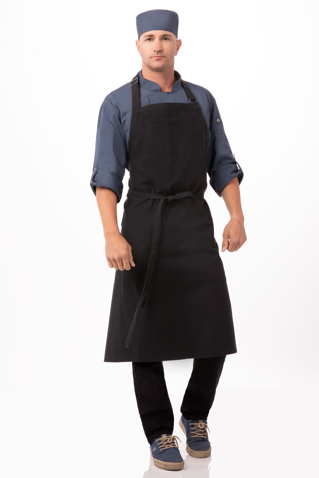 Chef Works Rockford Chefs Bib Apron - Steel Grey