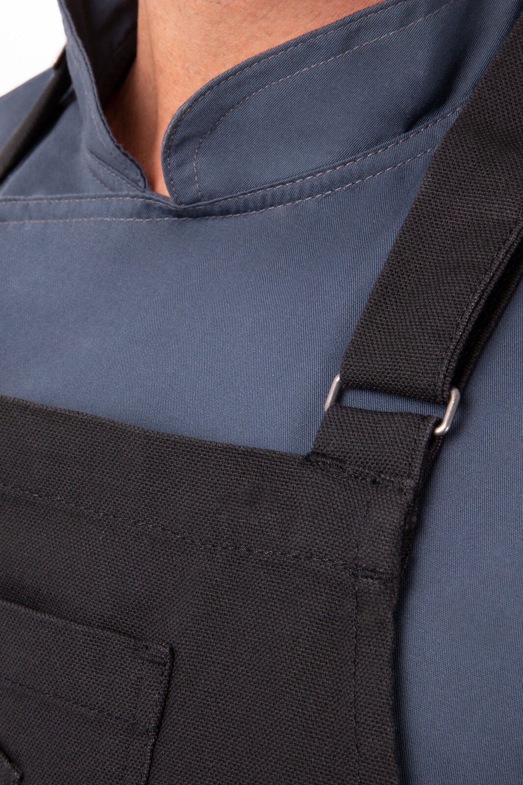 Chef Works Rockford Chefs Bib Apron - Steel Grey