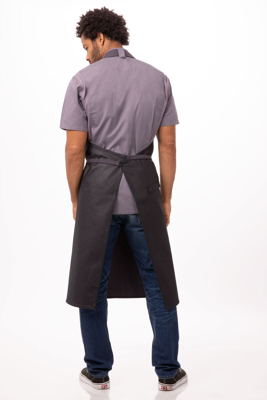 Chef Works Boulder Chefs Bib Apron - Purple Black