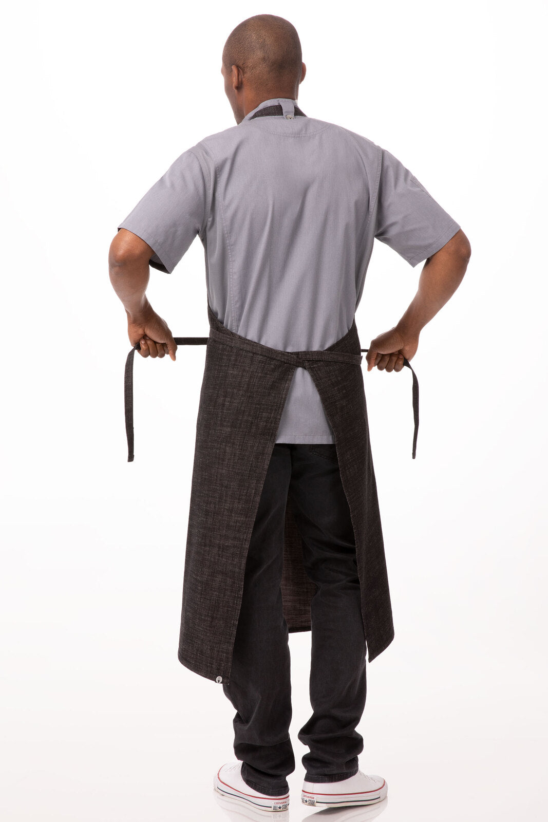 Chef Works Corvallis Chefs Bib Apron - Black Burgundy