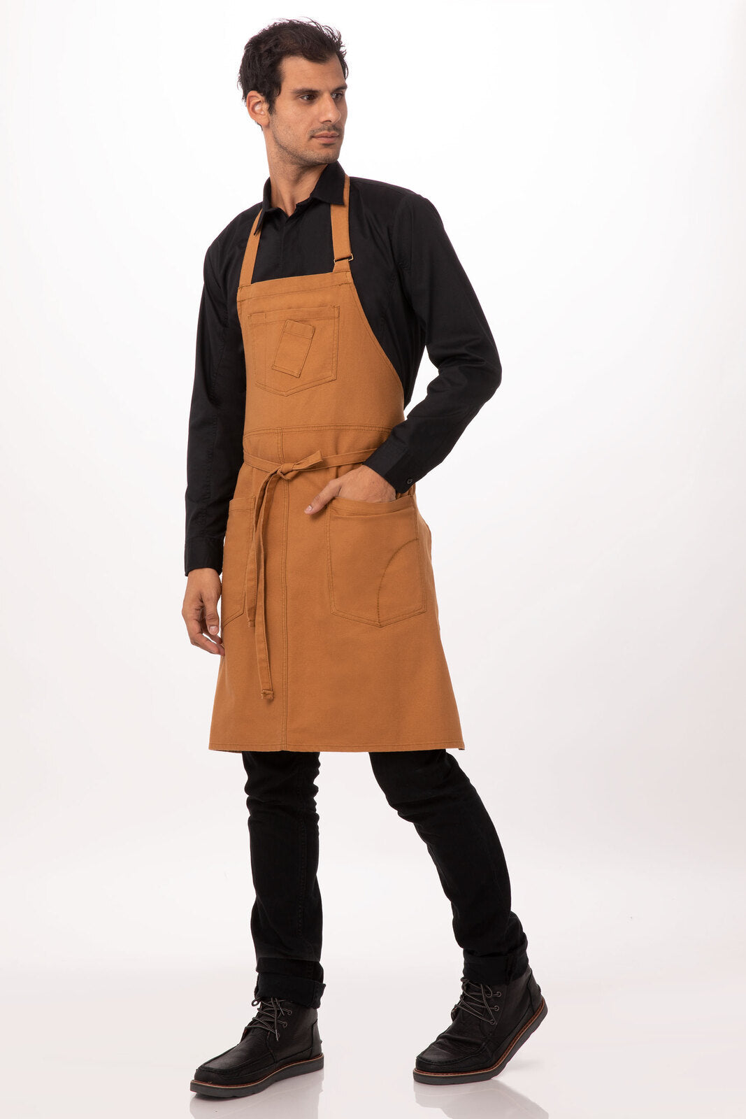 Chef Works Rockford Bib Apron - Nutmeg