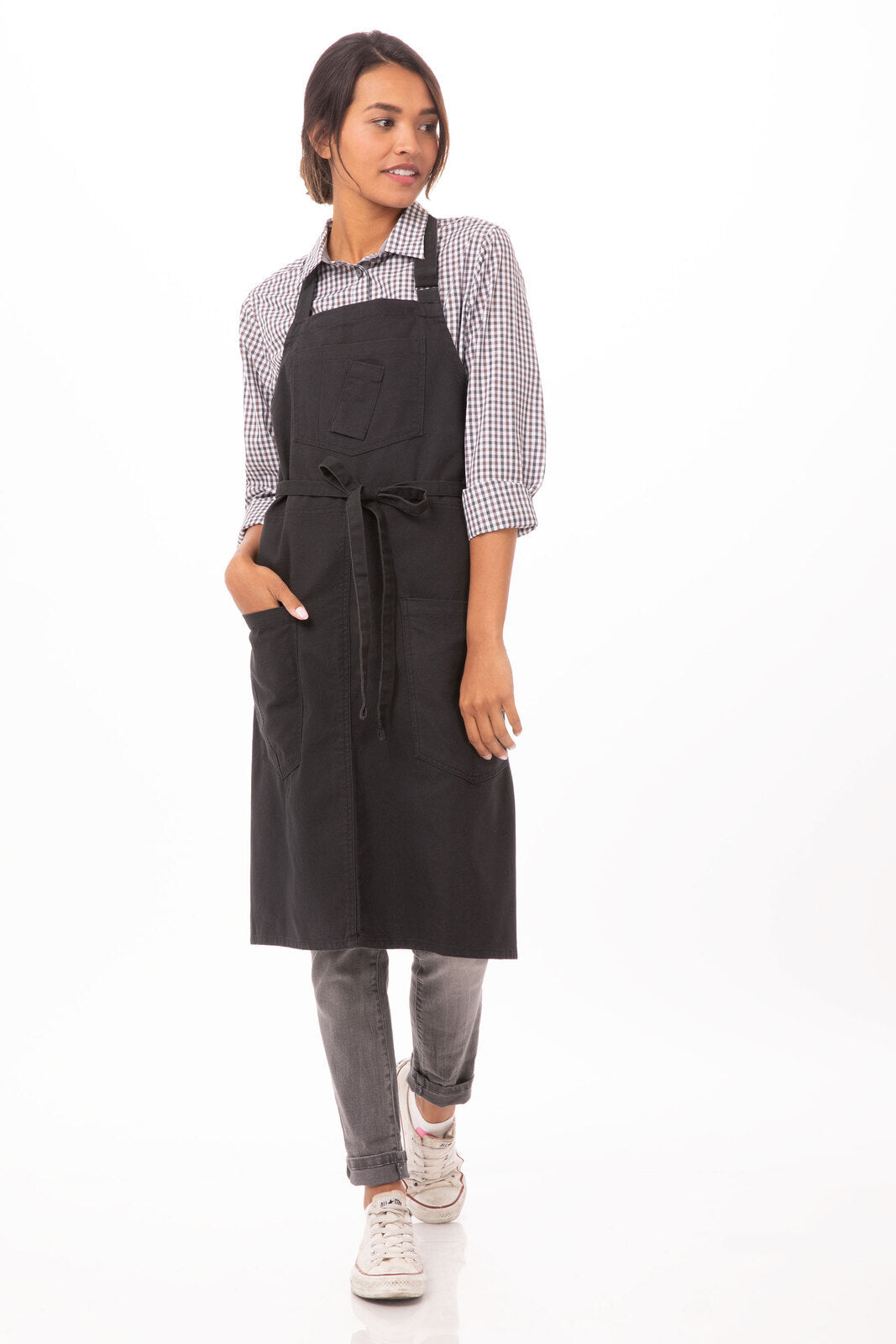 Chef Works Rockford Bib Apron - Steel Grey