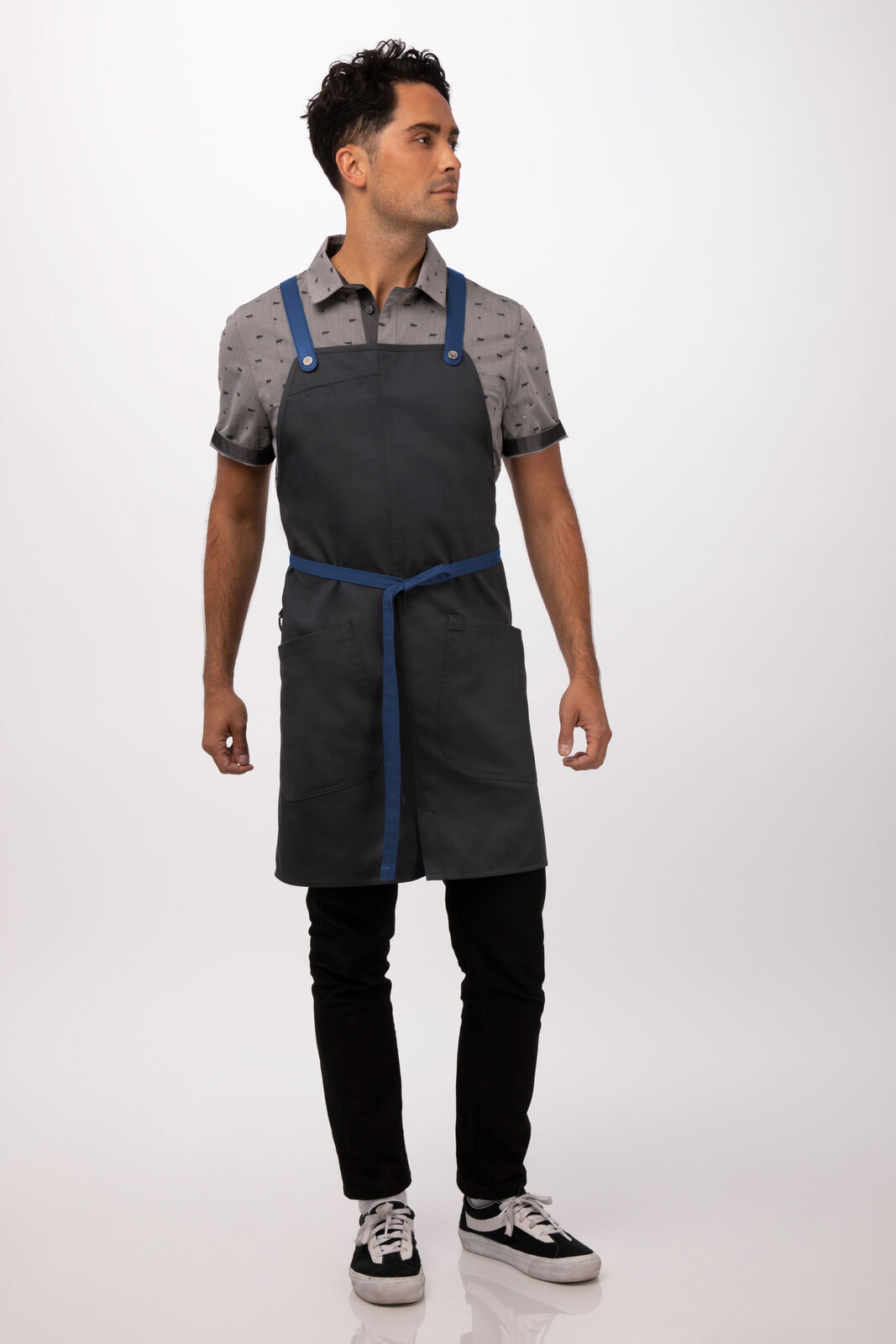 Chef Works Largo Bib Apron - Charcoal