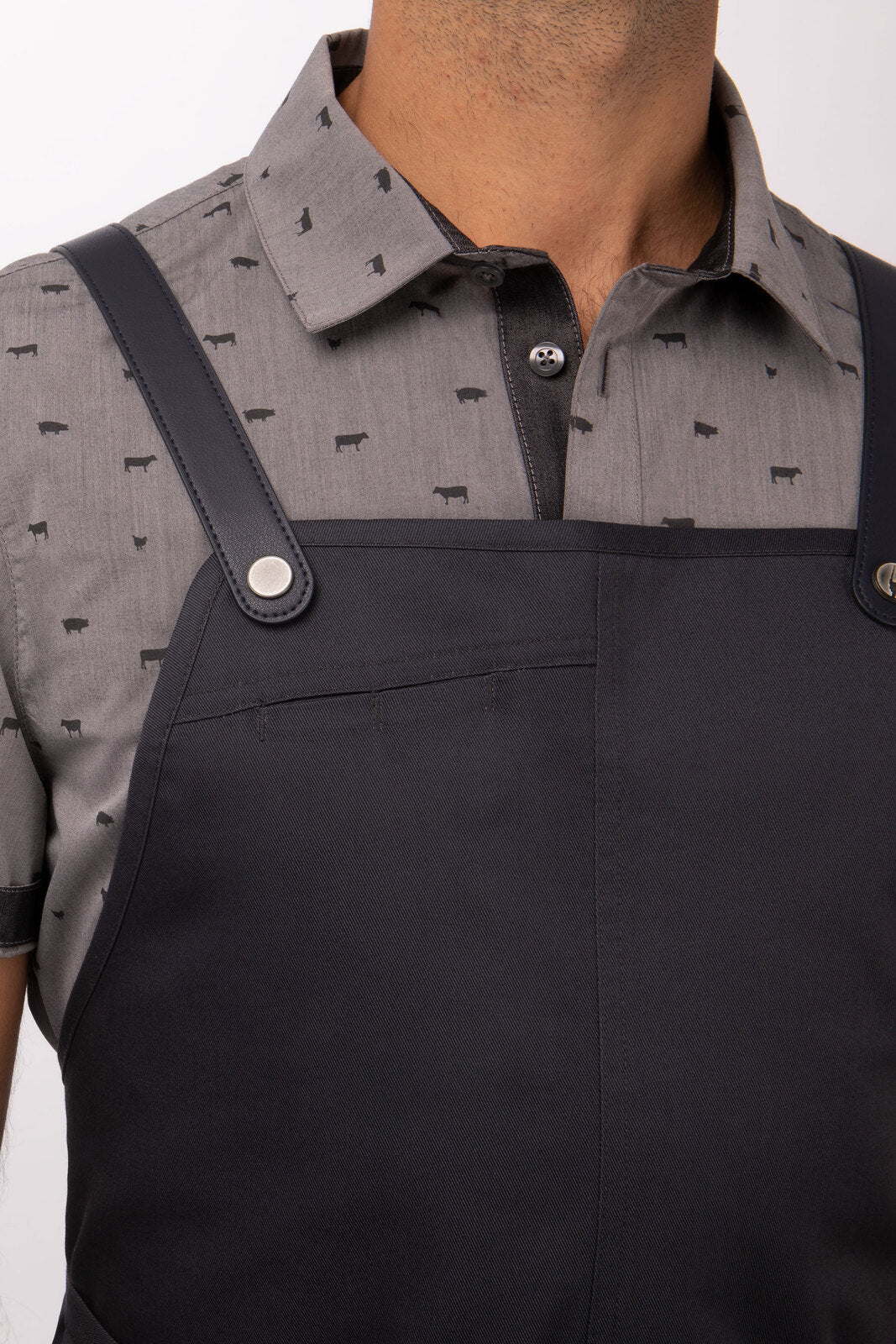 Chef Works Largo Bib Apron - Charcoal