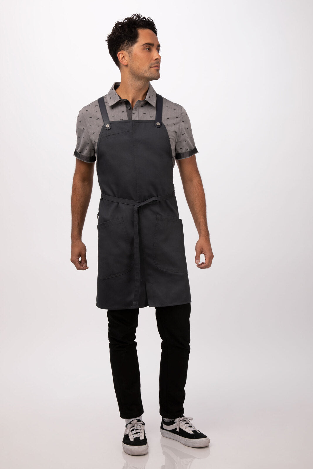 Chef Works Largo Bib Apron - Charcoal