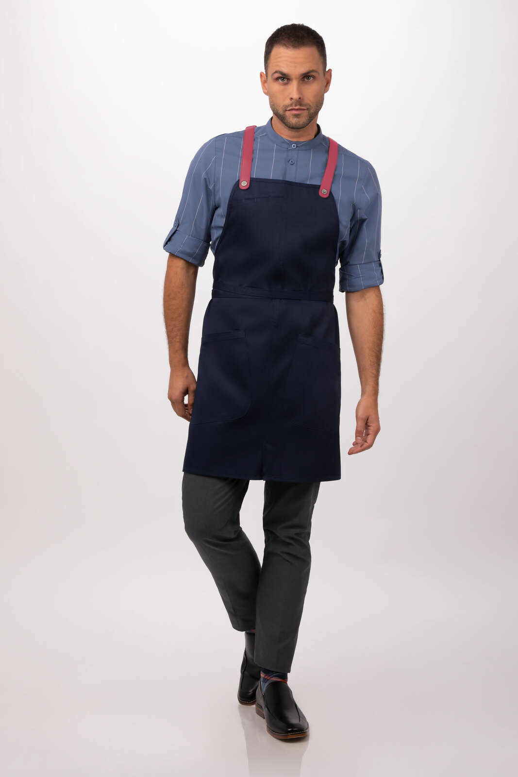 Chef Works Largo Bib Apron - Dark Navy