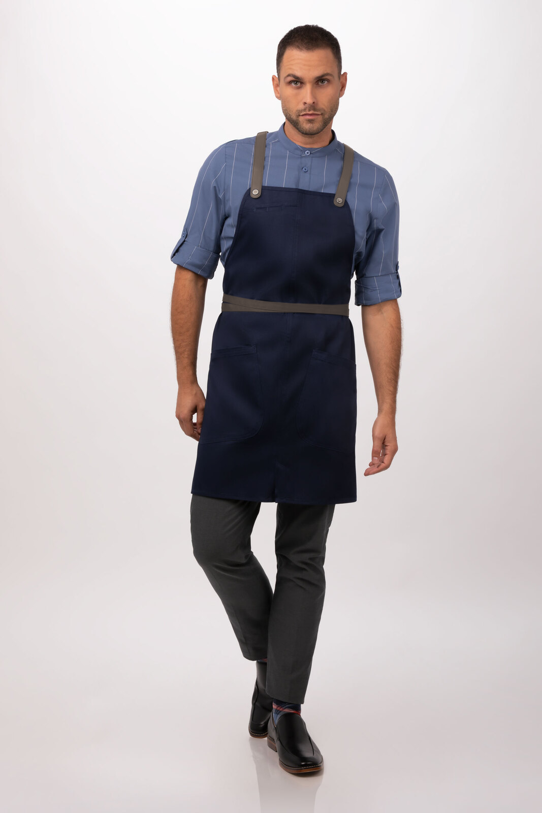 Chef Works Largo Bib Apron - Dark Navy