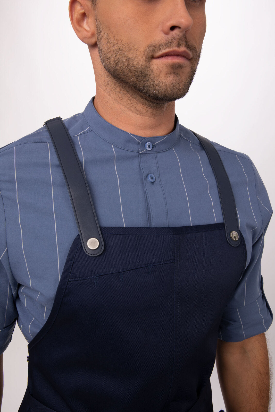 Chef Works Largo Bib Apron - Dark Navy