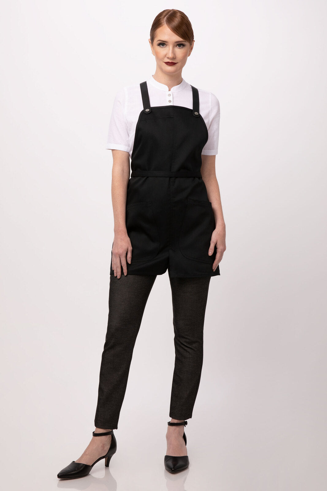 Chef Works Largo Short Bib Apron - Black