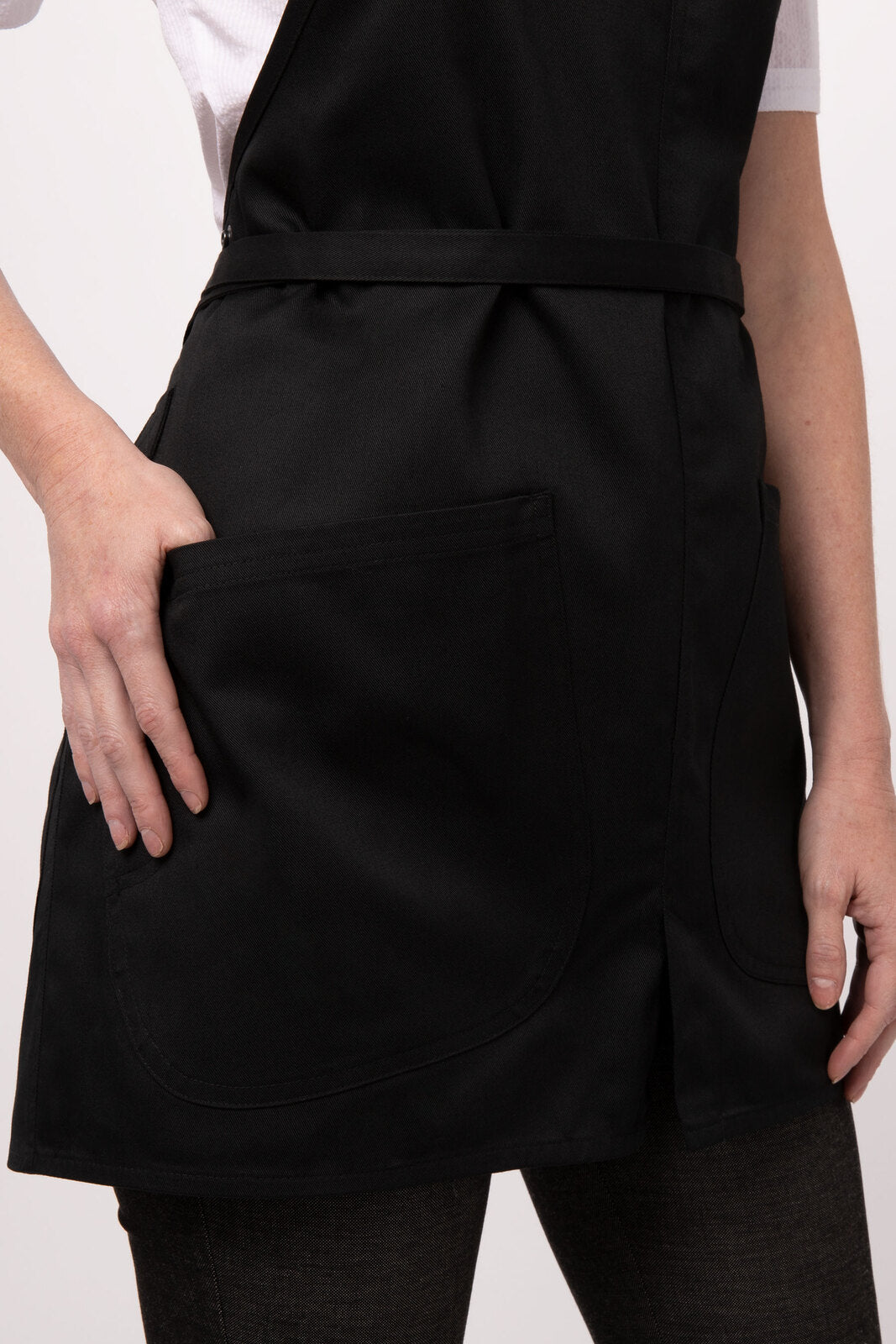 Chef Works Largo Short Bib Apron - Black