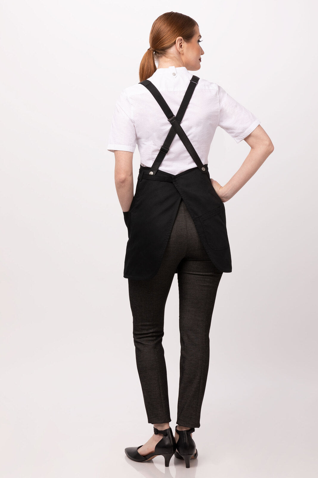 Chef Works Largo Short Bib Apron - Black