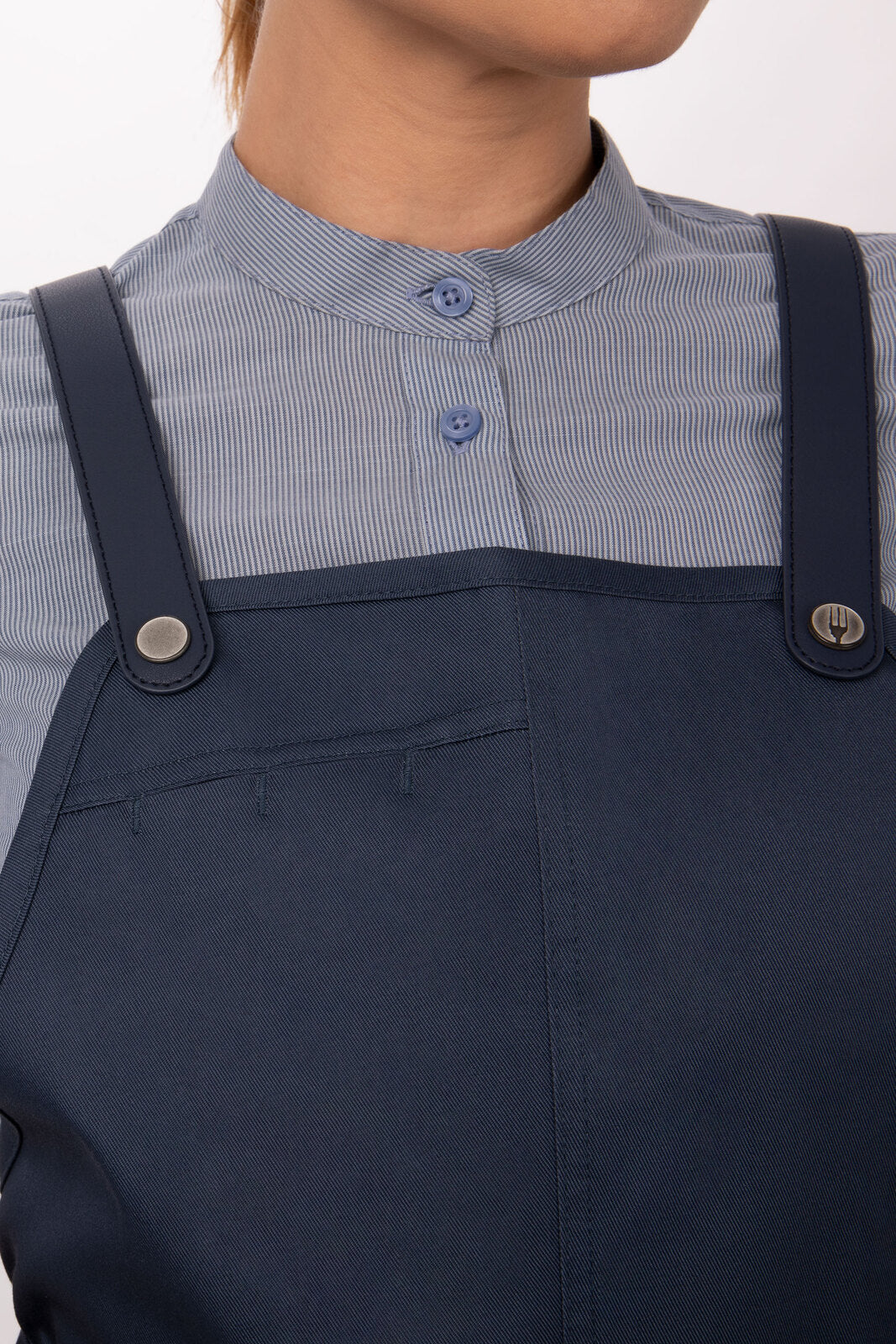 Chef Works Largo Short Bib Apron - Blue