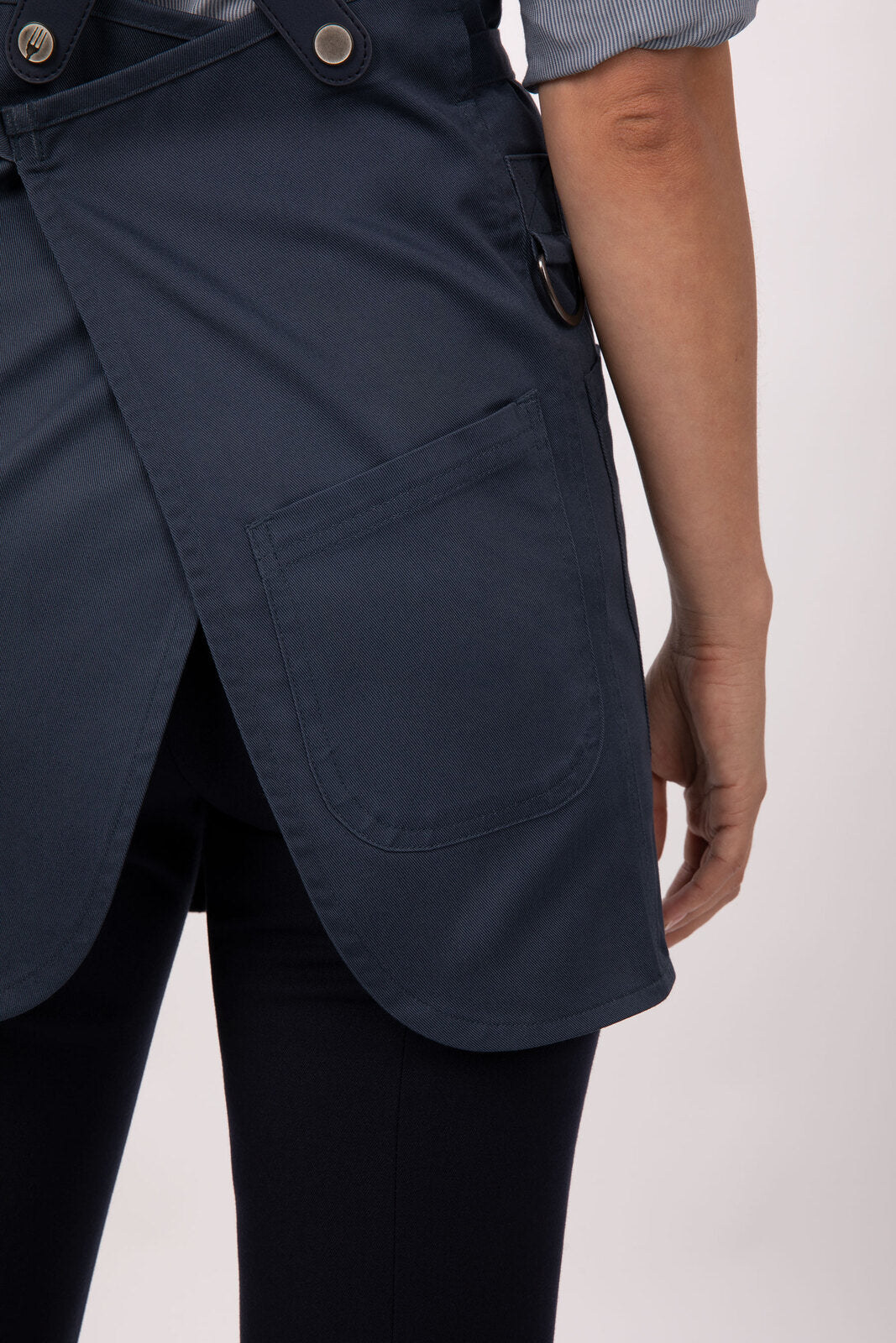 Chef Works Largo Short Bib Apron - Blue