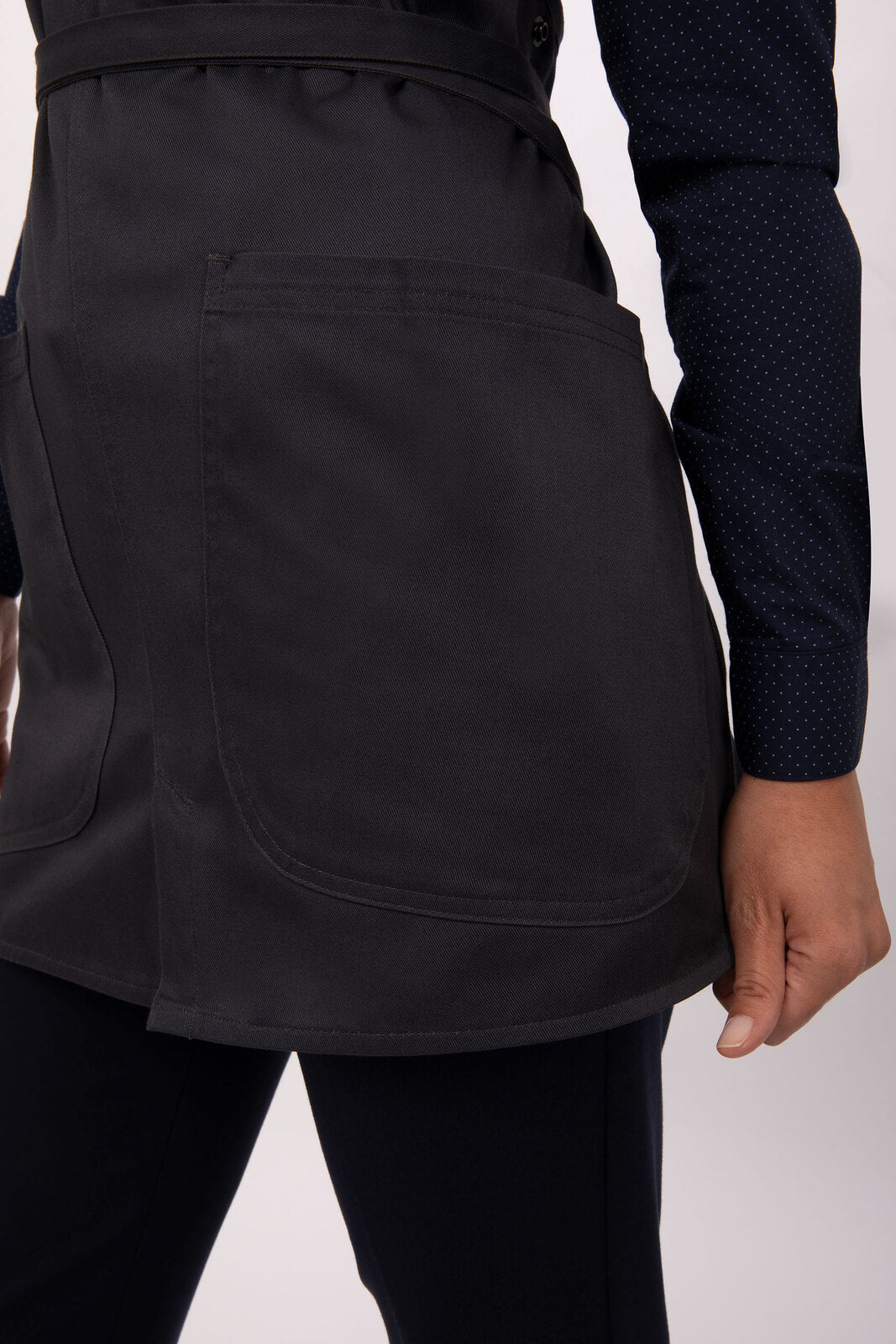 Chef Works Largo Short Bib Apron - Charcoal