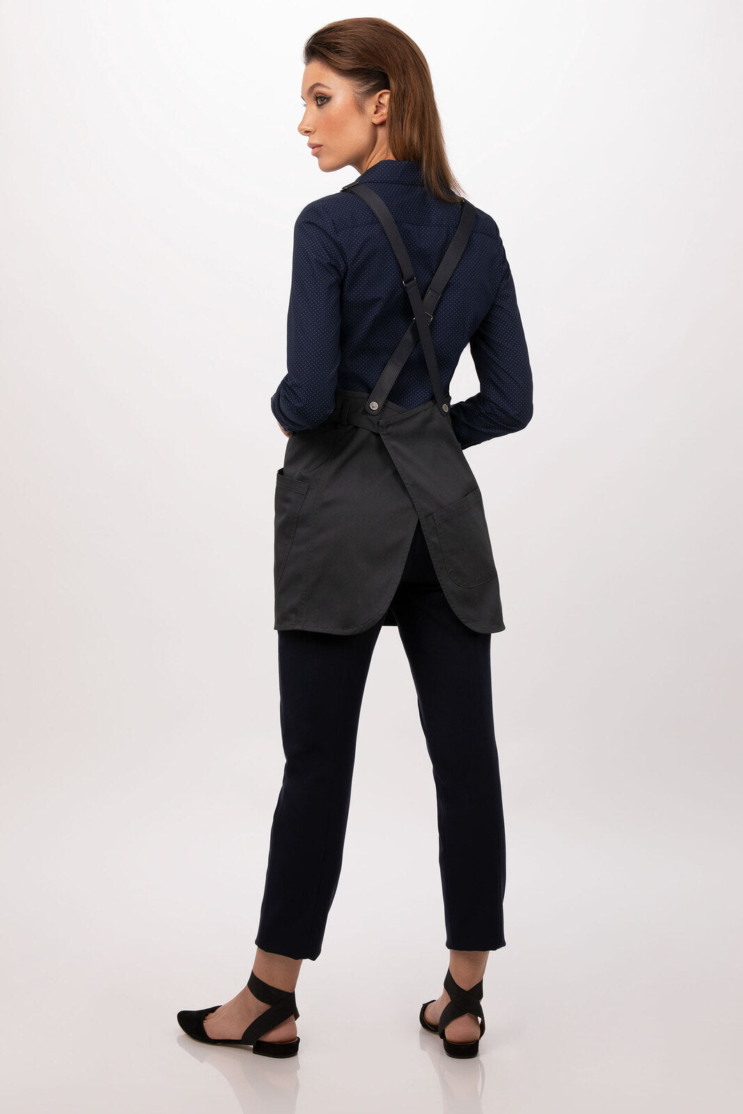 Chef Works Largo Short Bib Apron - Charcoal