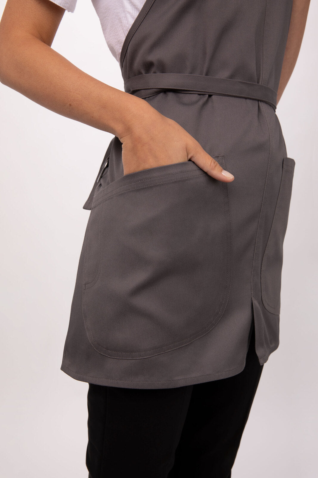 Chef Works Largo Short Bib Apron - Mushroom