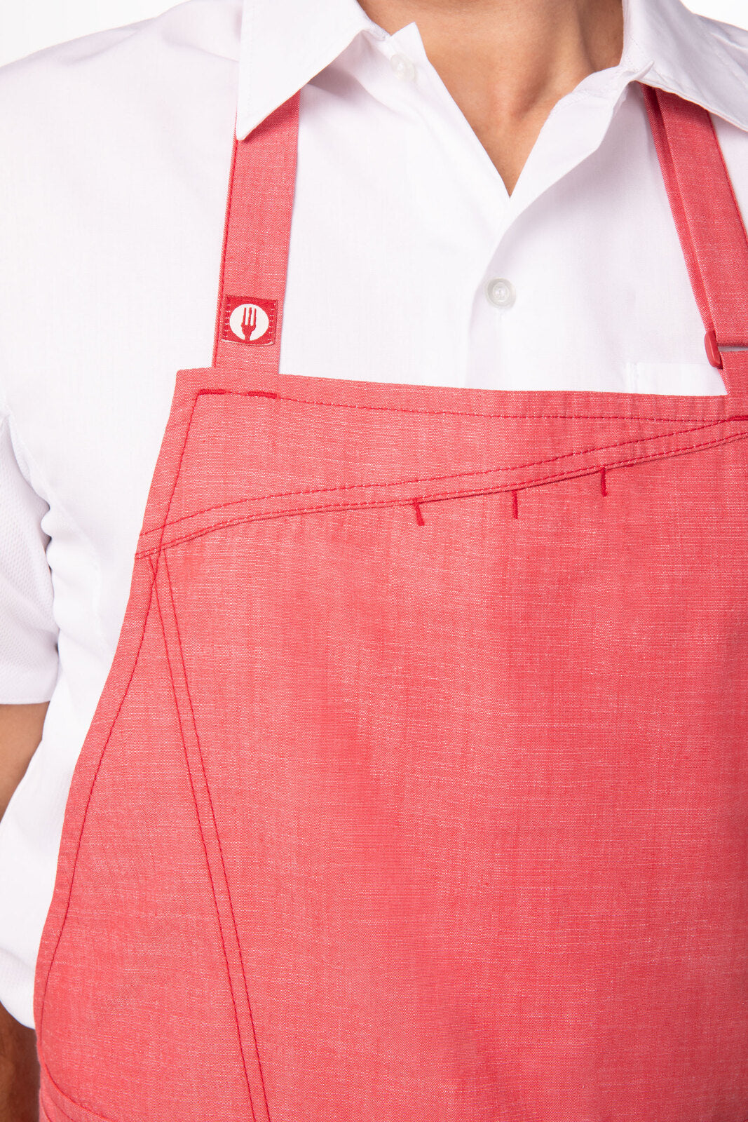 Chef Works Medford Bib Apron - Coral