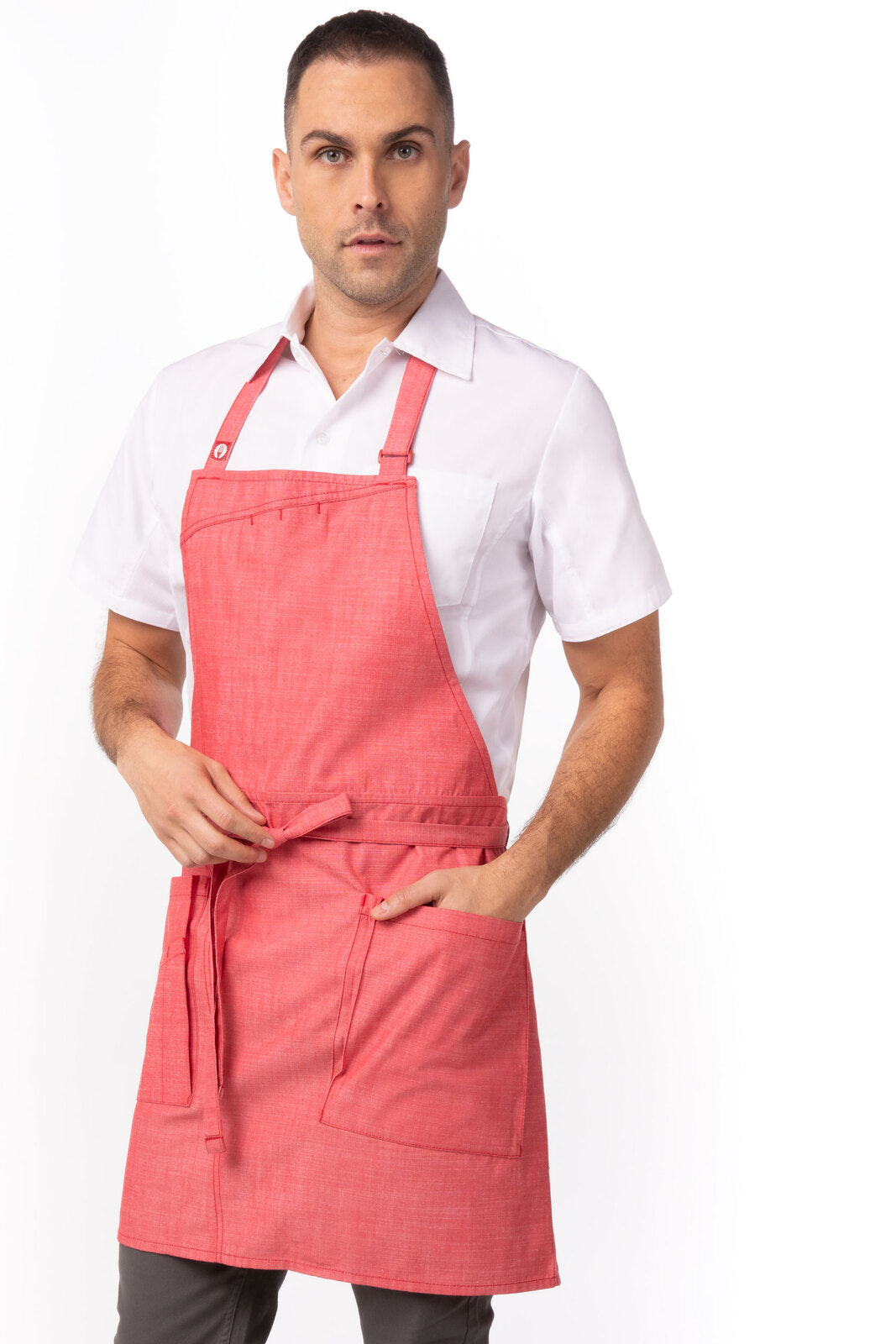 Chef Works Medford Bib Apron - Coral