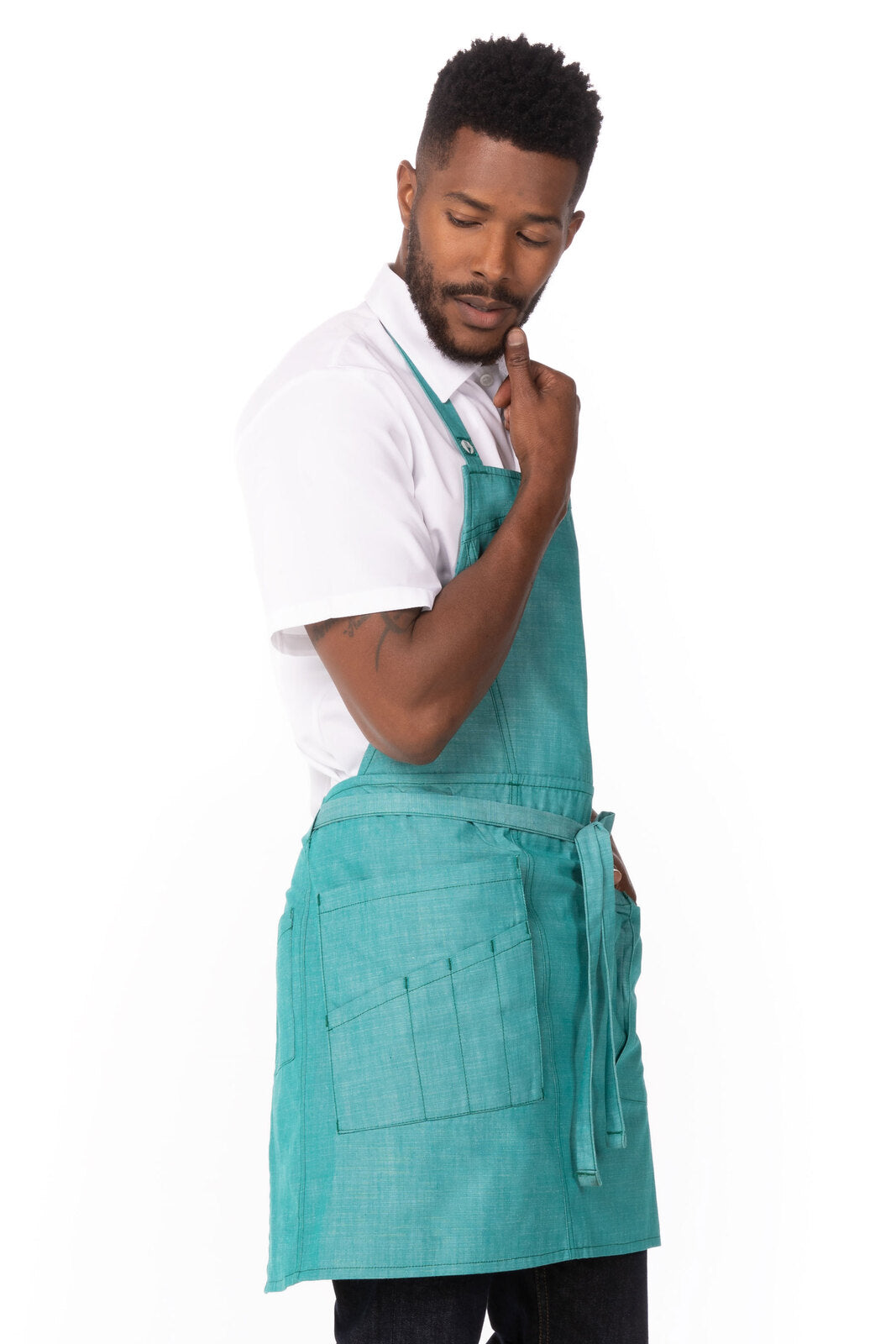 Chef Works Medford Bib Apron - Jade