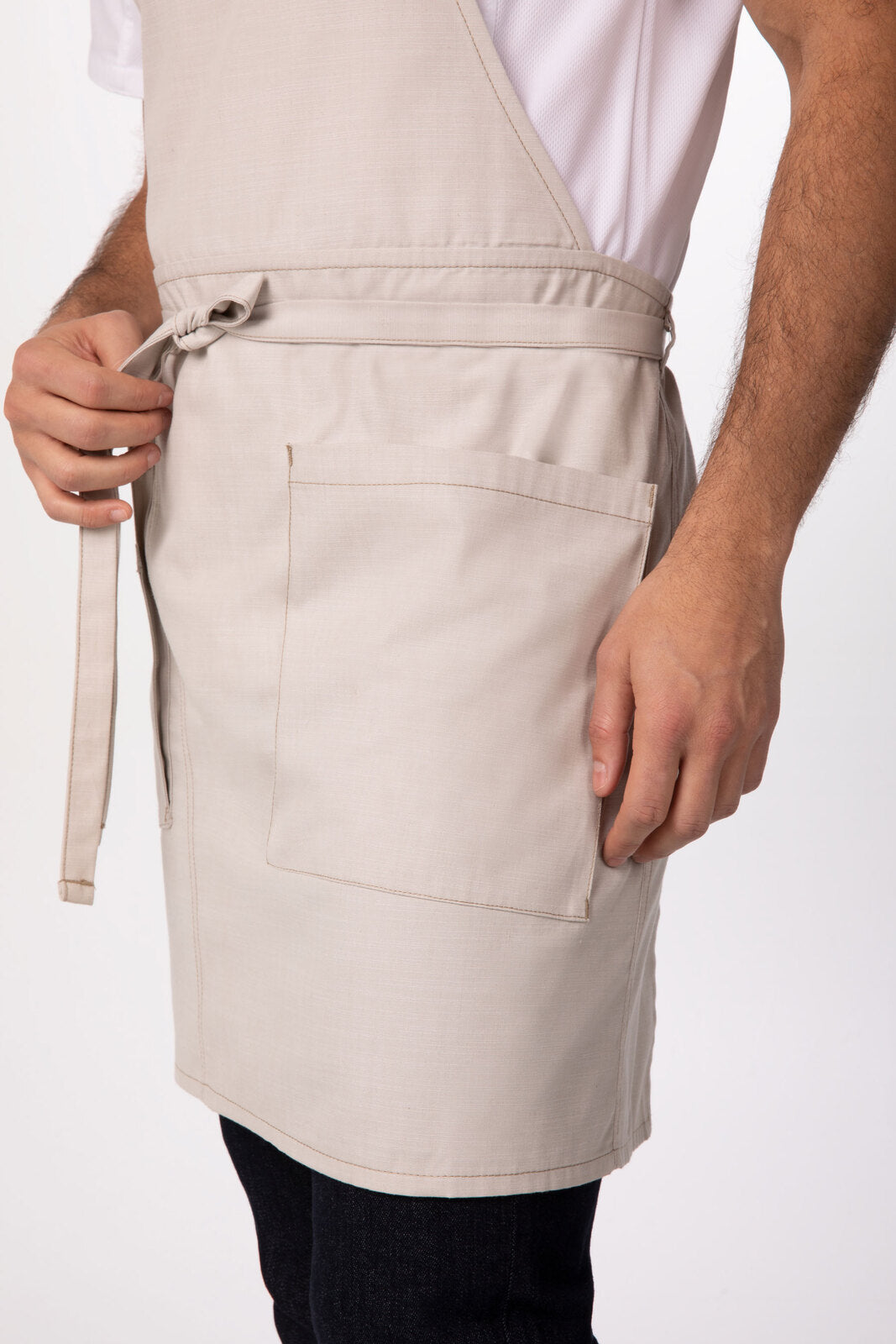 Chef Works Medford Bib Apron - Natural