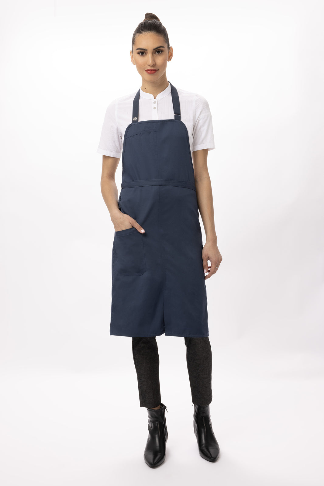 Chef Works Brio Bib Apron - Blue