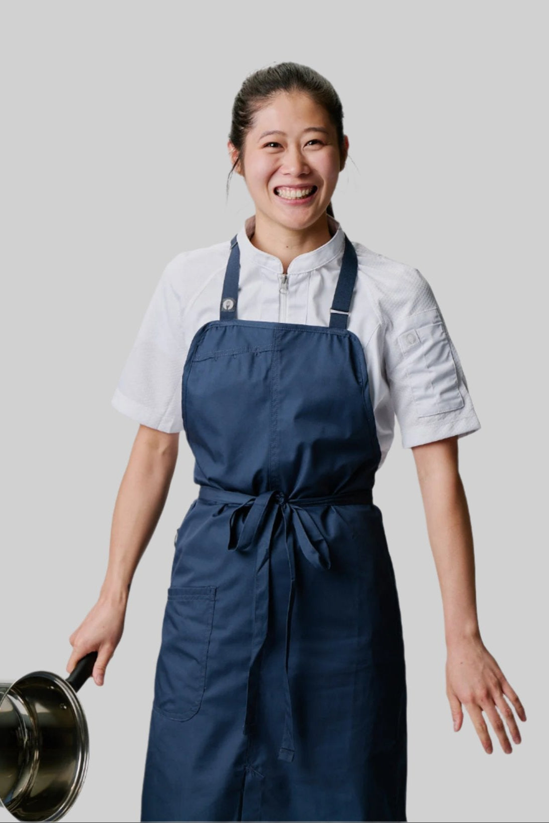 Chef Works Brio Bib Apron - Blue