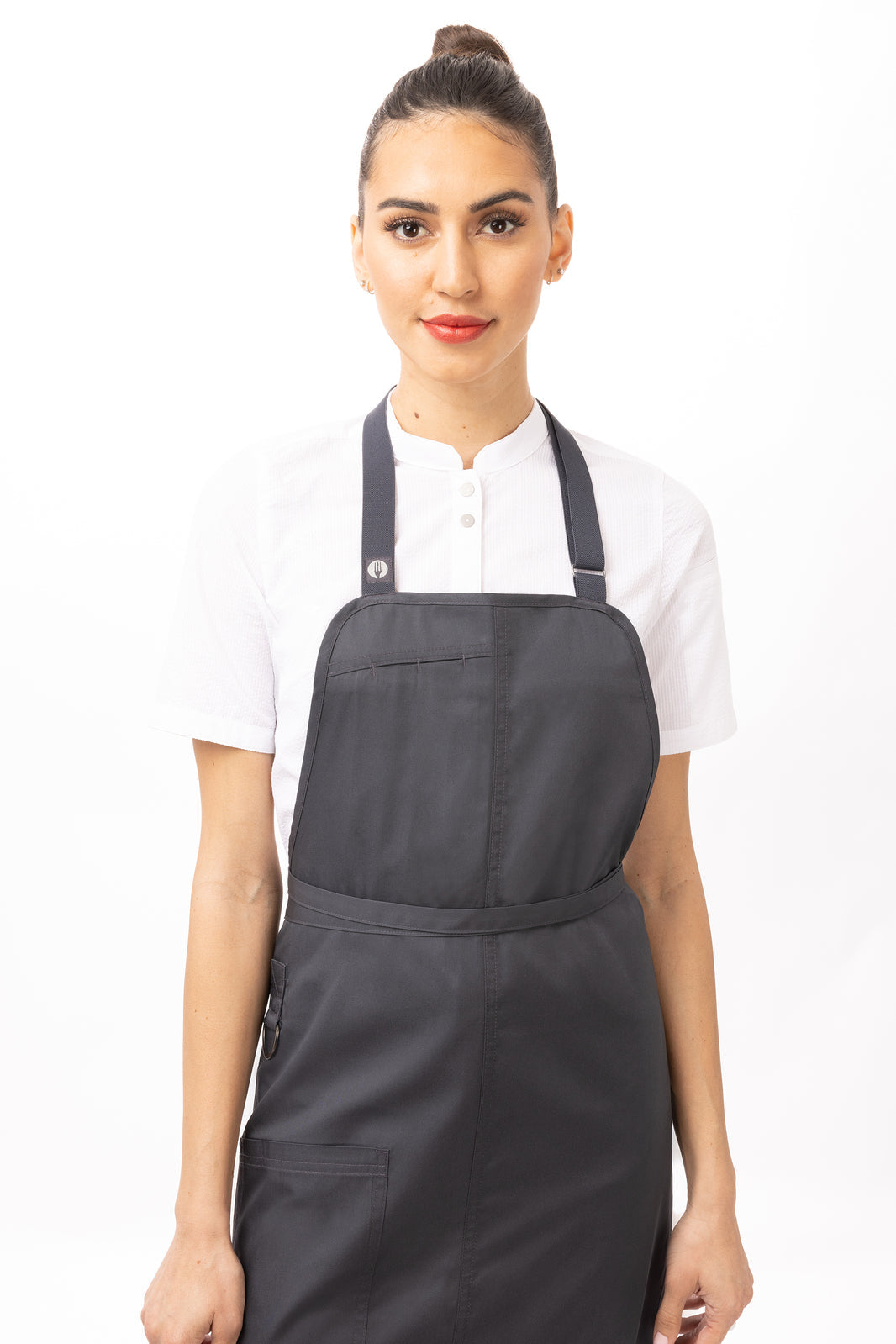 Chef Works Brio Bib Apron - Charcoal