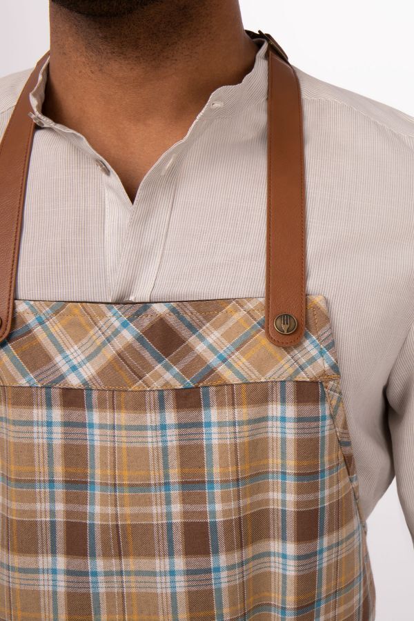 Chef Works Olympia Bib Apron - Brown
